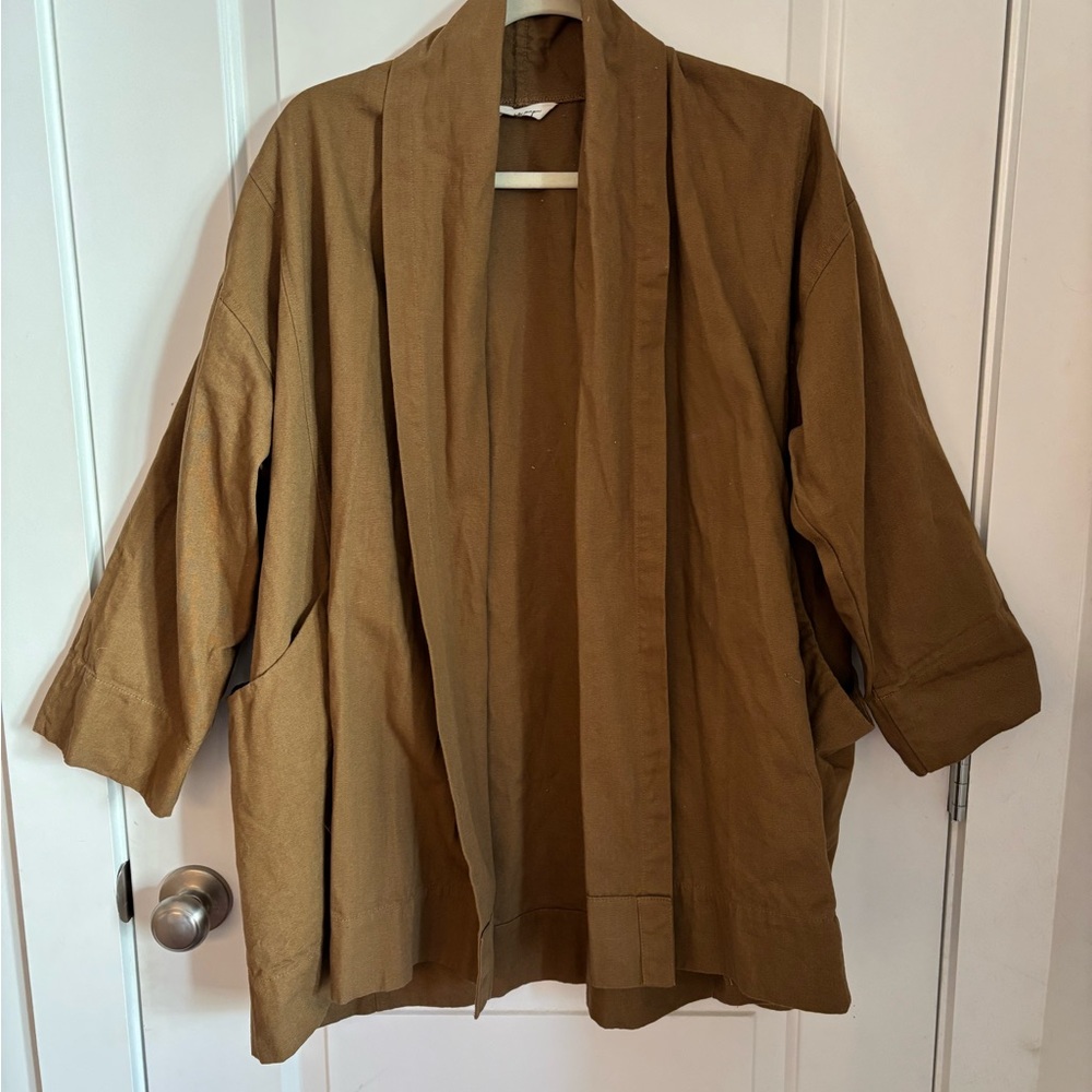 Elizabeth Suzann  Open-Front Cotton Clyde Jacket